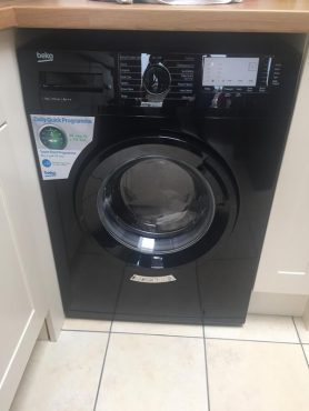 Beko WTG741M1B newly installed in kitchen