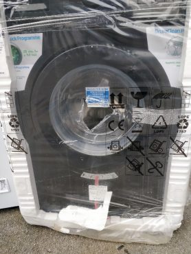 Beko WTG741M1B wrapped in plastic from the factory