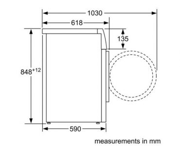 Bosch Serie 6 WAT28371GB 9Kg Washing Machine fitting dimensions