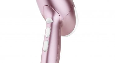 Close up Remington Rose Pearl Hair Dryer temperature and speed settings