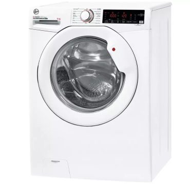 Front view in white for Hoover H3W68TME Washing Machine