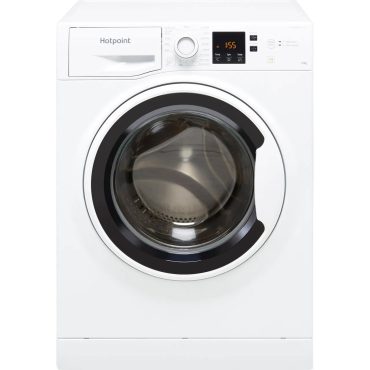 Front view white Hotpoint NSWA1045CWWUKN Washing Machine