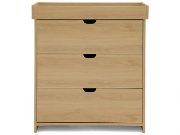 Rocoo 3 piece chest of draws in warm oak