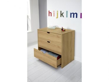 Kids check of draws in warm oak